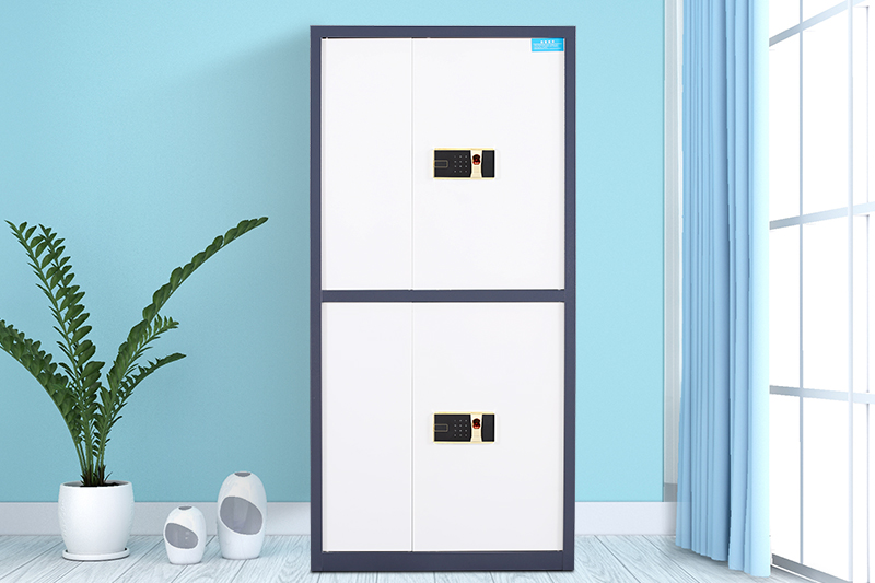 通雙節保密柜灰套白